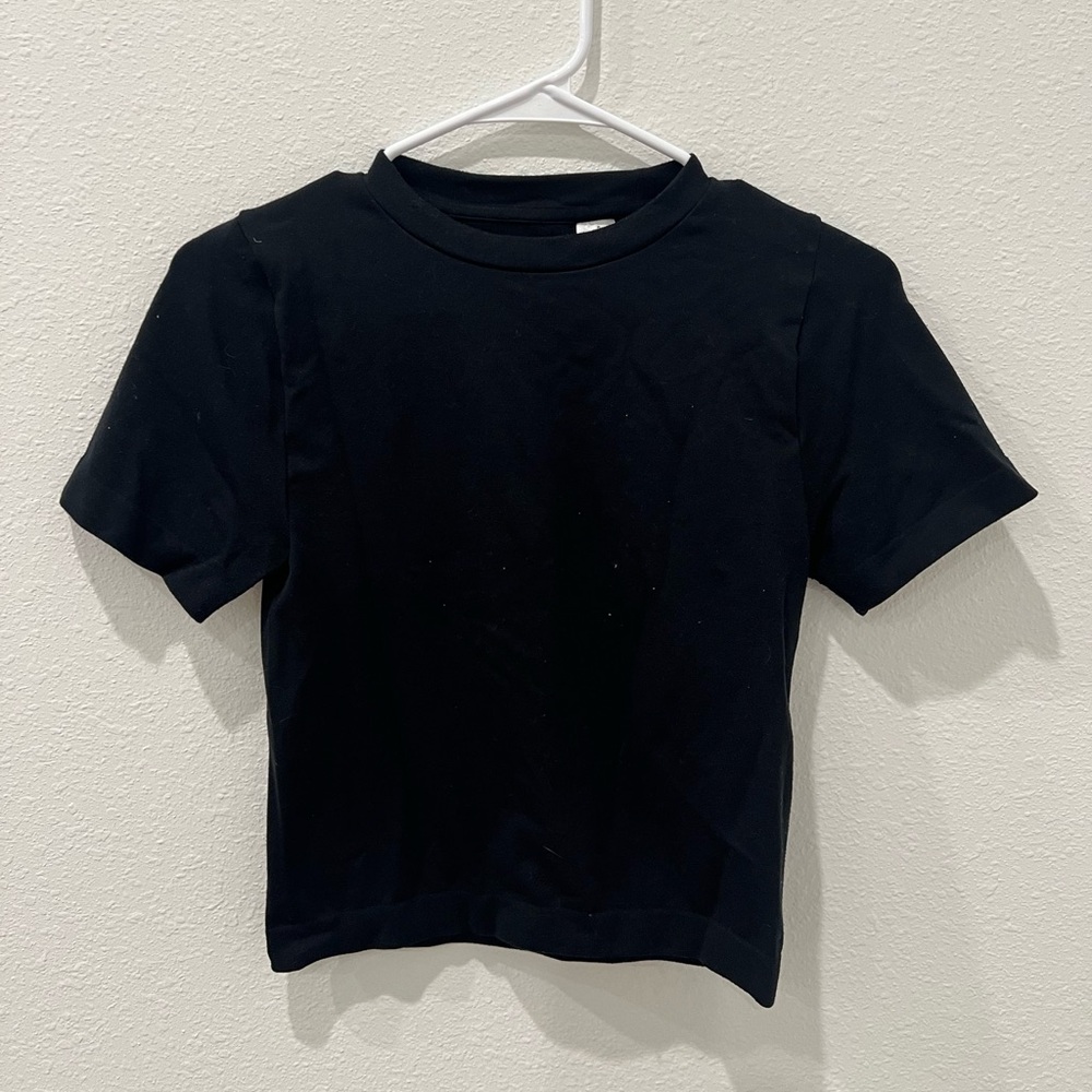 Women’s Black Cropped T-Shirt
